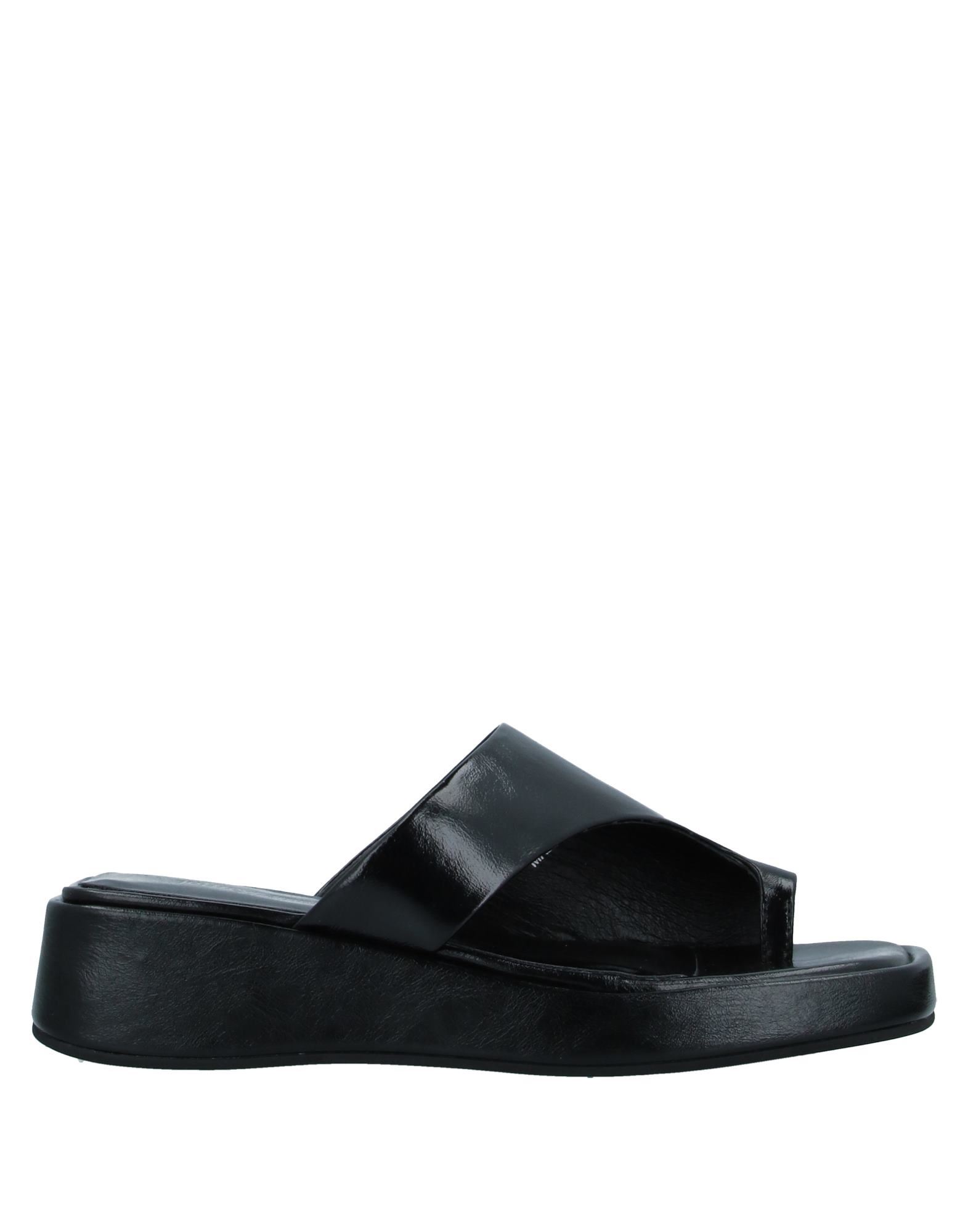 Shop Jeffrey Campbell Woman Thong Sandal Black Size 7 Soft Leather