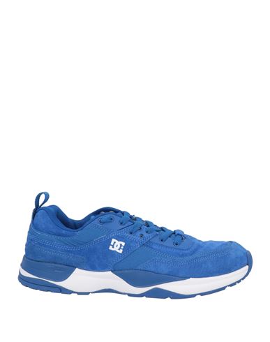 Dc Shoes Man Sneakers Bright Blue Size 9 Soft Leather, Textile Fibers