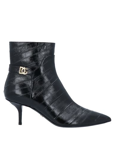 Dolce & Gabbana Woman Ankle Boots Black Size 7.5 Leather In Black