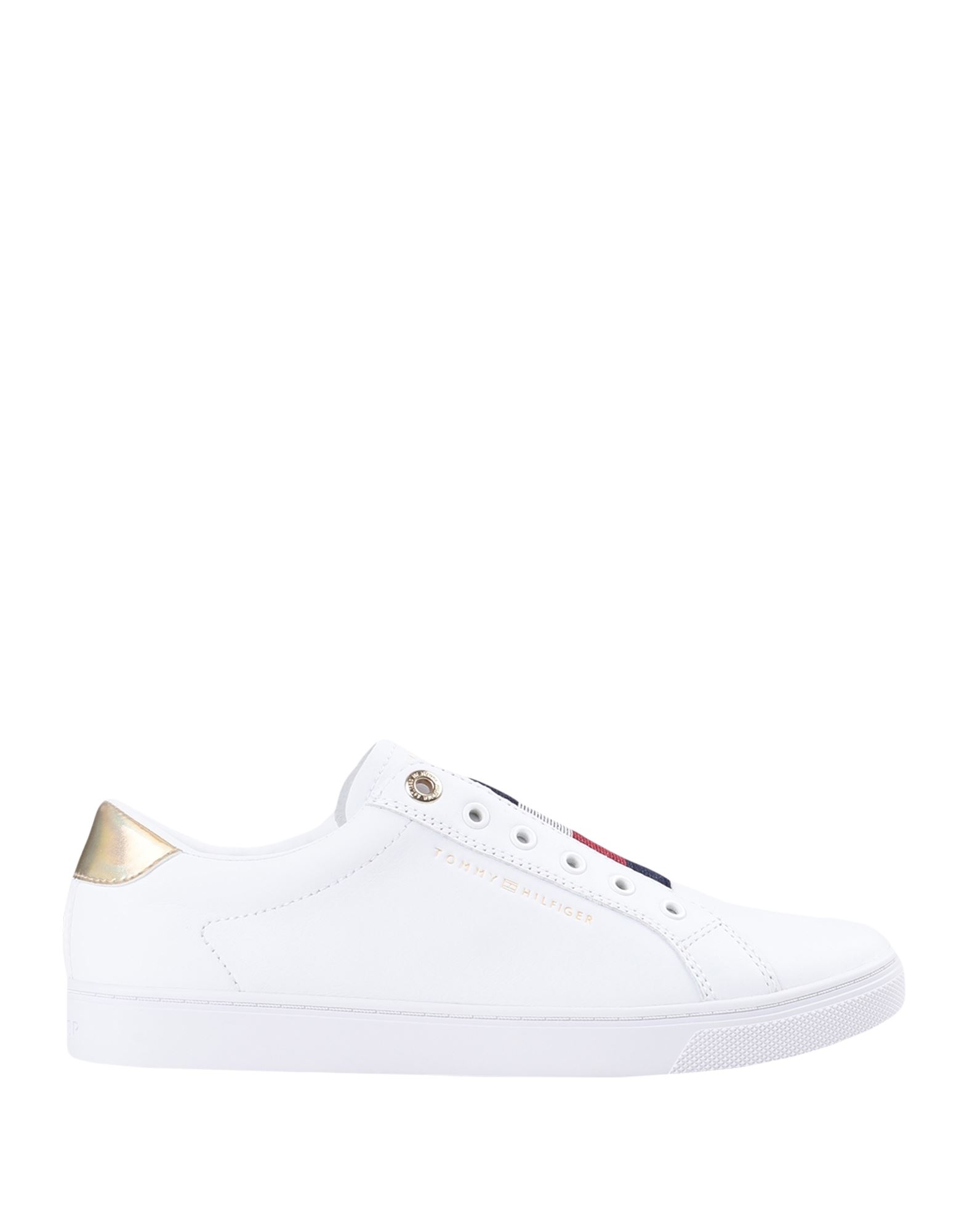 《セール開催中》TOMMY HILFIGER レディース スニーカー ホワイト 40 革 92% / ポリウレタン 8% TH ELASTIC SLIP ON SNEAKERS