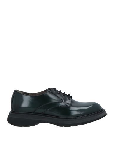 Doucal's Man Lace-up Shoes Dark Green Size 6 Soft Leather