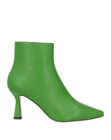 Lola Cruz Woman Ankle Boots Green Size 7 Soft Leather In Green