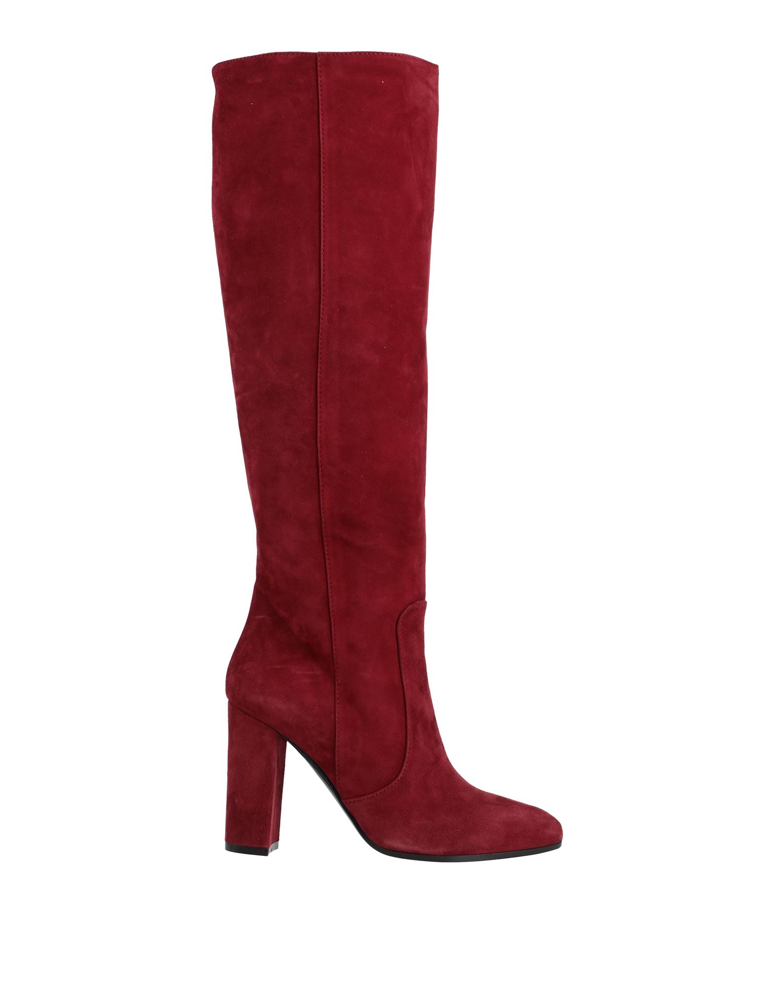 Via Roma 15 Knee Boots In Maroon