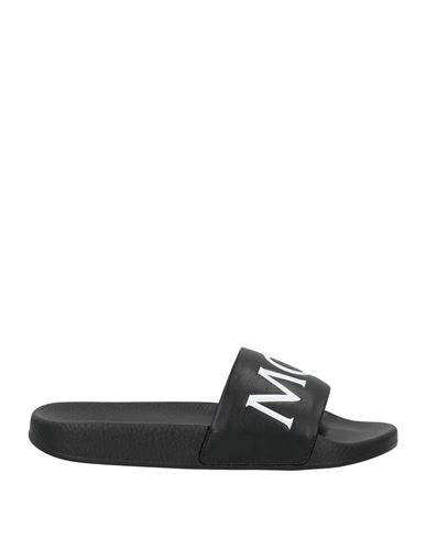 Moncler Woman Sandals Black Size 5 Soft Leather