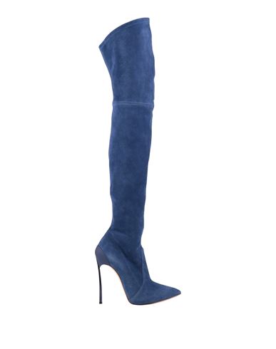 Shop Casadei Woman Boot Blue Size 5 Soft Leather