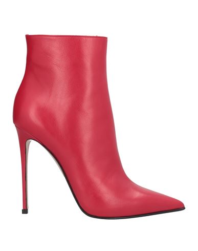 Le Silla Woman Ankle Boots Red Size 6 Leather In Red