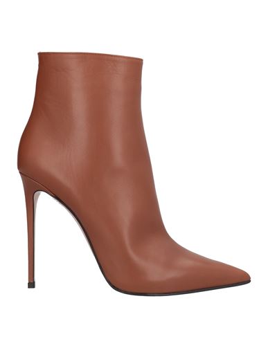Le Silla Woman Ankle Boots Tan Size 11 Leather In Brown