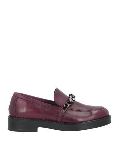 Paola Ferri Woman Loafers Deep Purple Size 7 Soft Leather