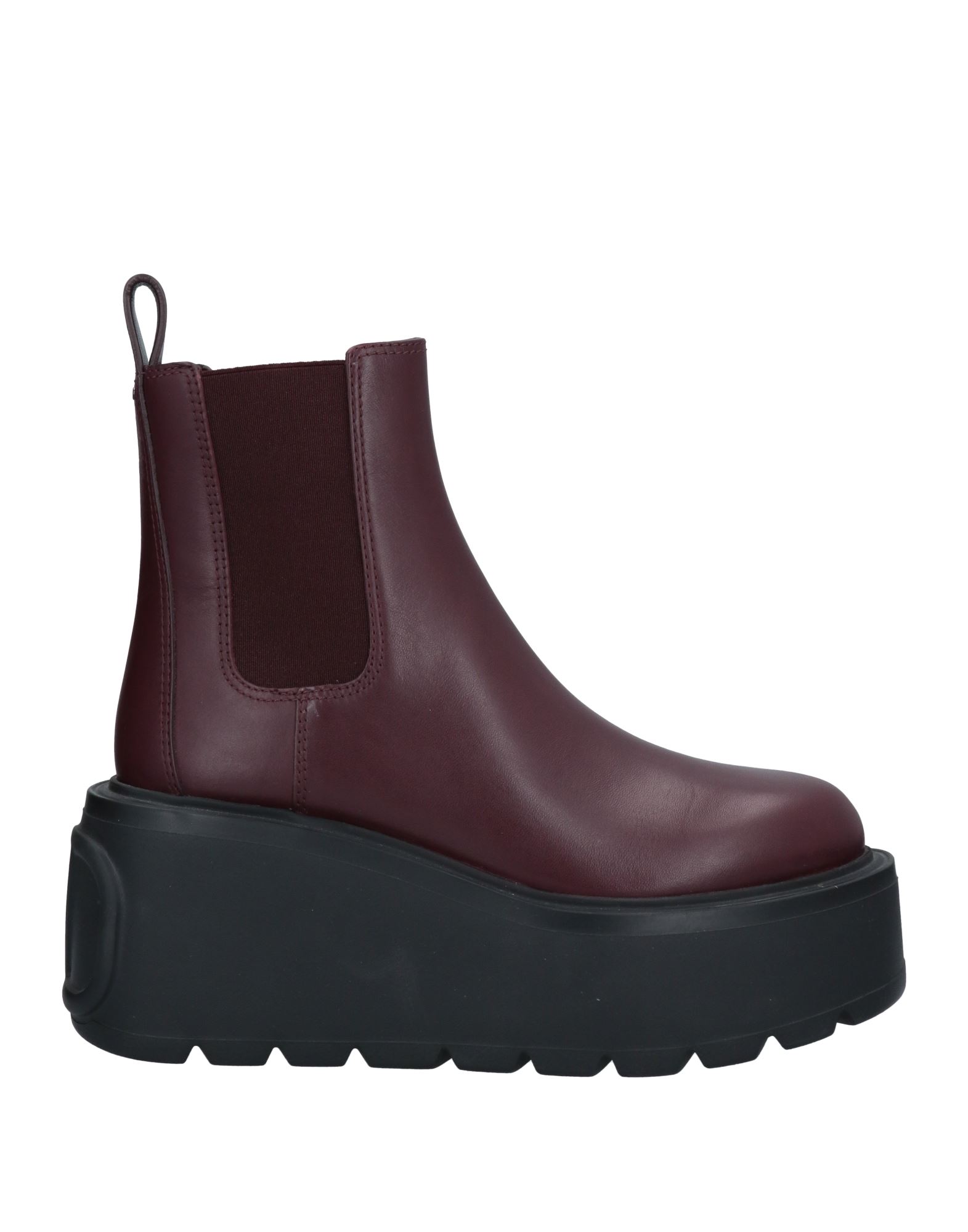 Valentino Ankle Boots In Maroon
