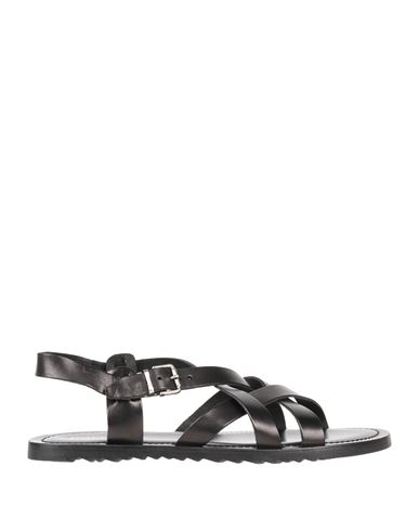 Pollini Man Sandals Black Size 11 Calfskin