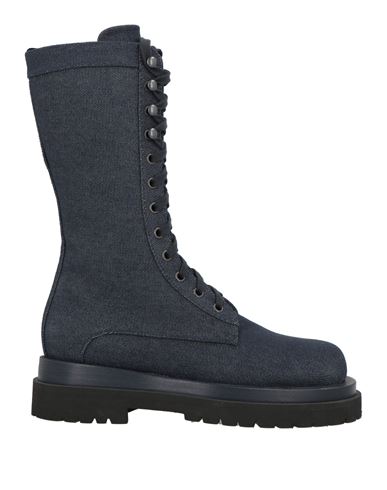 Magda Butrym Woman Boot Blue Size 6 Cotton, Polyester