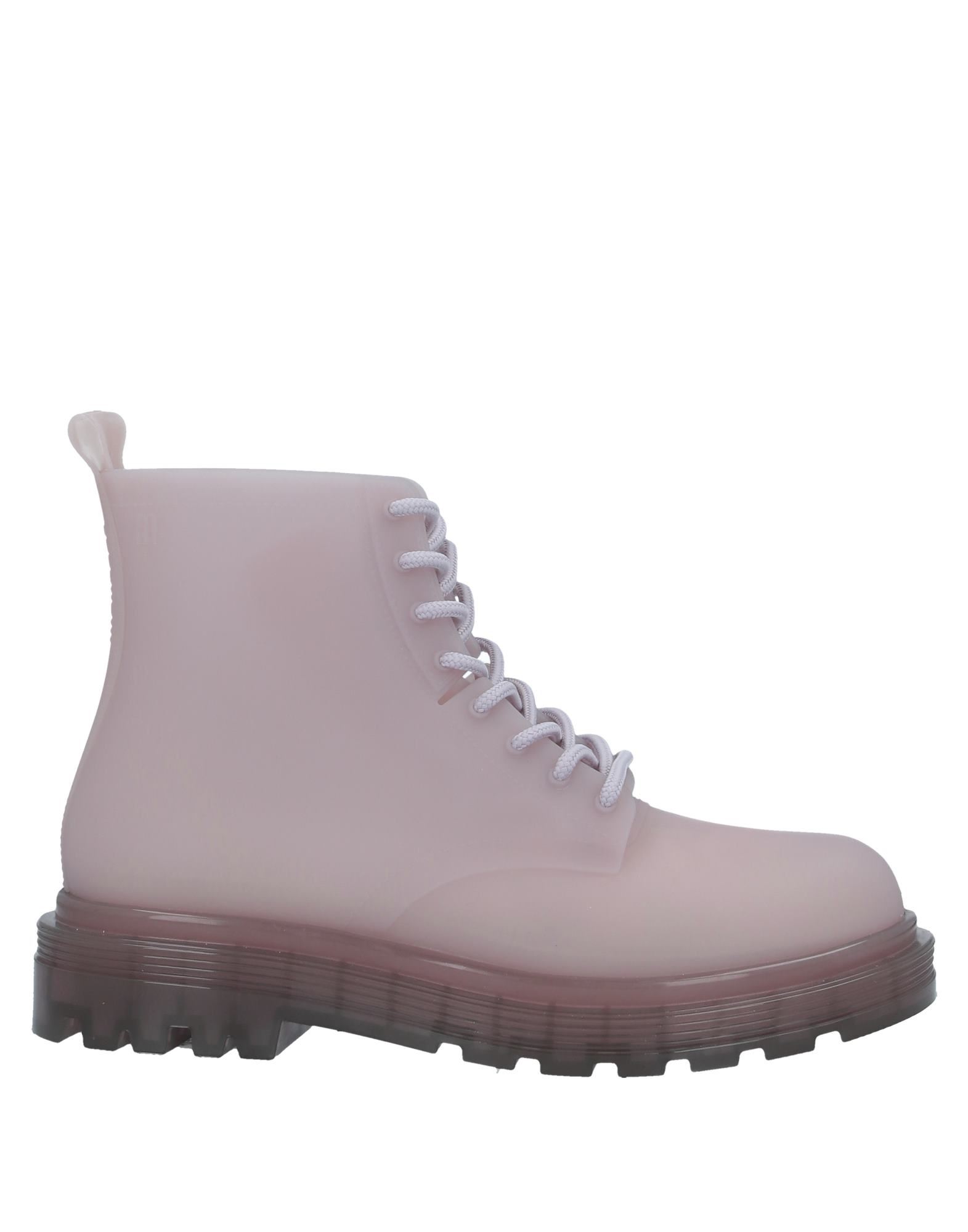 Melissa Coturno Transparent Lace-up Combat Boots In Blush