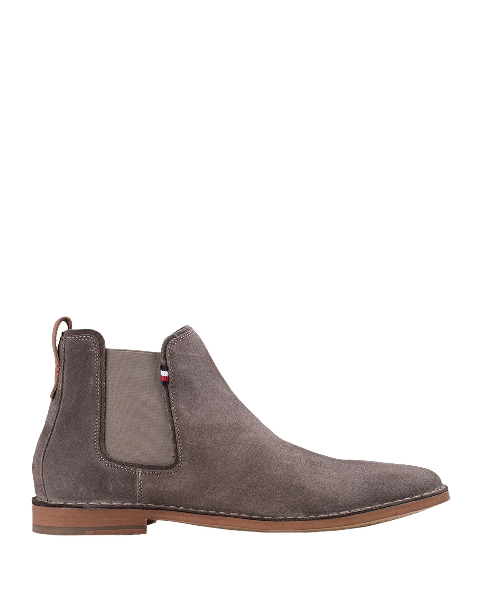 《セール開催中》TOMMY HILFIGER メンズ ショートブーツ カーキ 40 革 80% / ポリウレタン 20% STITCHDOWN SUEDE CHELSEA BOOTS