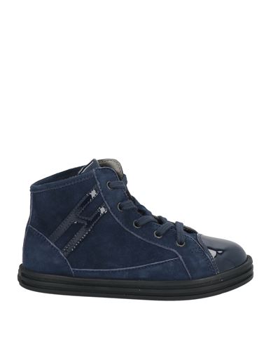 Hogan Rebel Toddler Girl Sneakers Navy Size 10c Leather In Blue