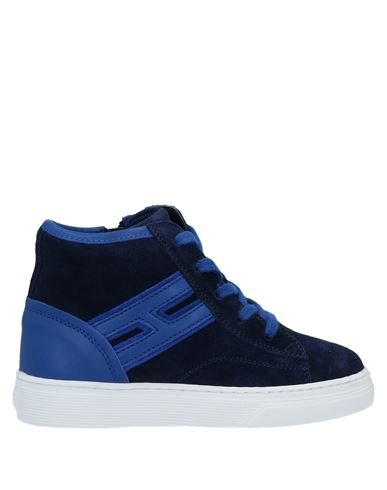 Shop Hogan Toddler Boy Sneakers Blue Size 9.5c Soft Leather