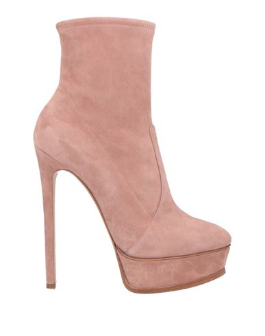 Casadei Woman Ankle Boots Blush Size 6 Soft Leather In Pink