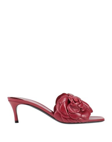 Valentino Garavani Woman Sandals Brick Red Size 6 Soft Leather