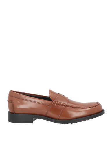 Tod's Man Loafers Tan Size 9 Soft Leather In Brown