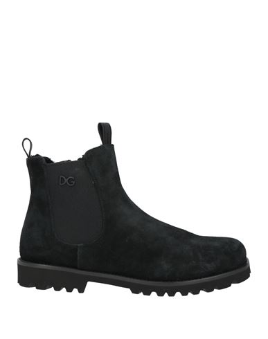 Dolce & Gabbana Babies'  Toddler Boy Ankle Boots Black Size 9c Calfskin, Viscose
