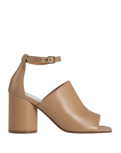 Maison Margiela Woman Sandals Sand Size 6.5 Soft Leather In Beige