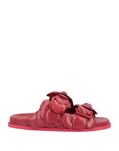 Valentino Garavani Woman Sandals Red Size 7 Soft Leather In Pink