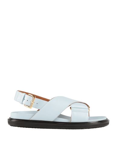 MARNI MARNI WOMAN SANDALS SKY BLUE SIZE 11 SOFT LEATHER