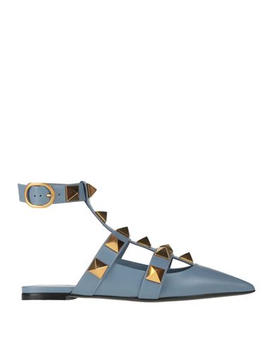 Valentino Garavani Woman Ballet Flats Light Blue Size 11 Soft Leather