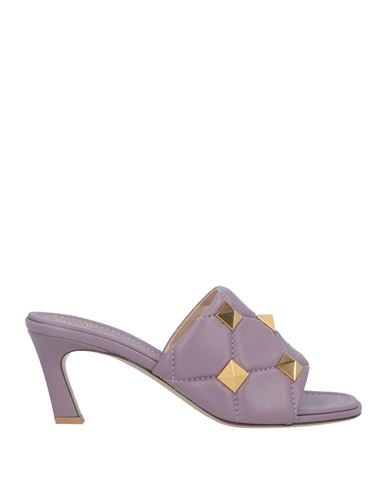 Shop Valentino Garavani Woman Sandals Lilac Size 7.5 Leather In Purple