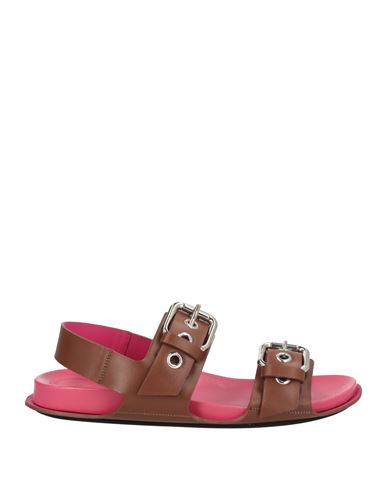 Marni Woman Sandals Brown Size 6 Leather In Brown