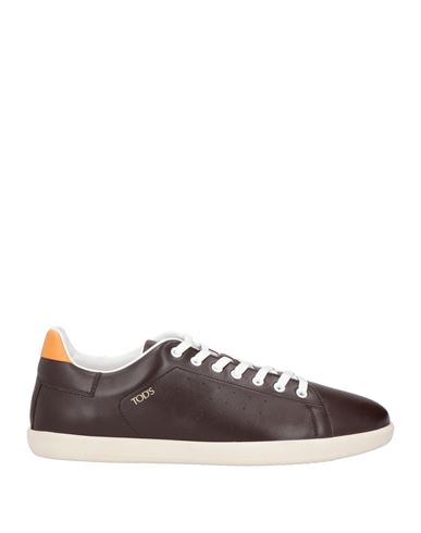 Tod's Man Sneakers Cocoa Size 10 Soft Leather In Brown