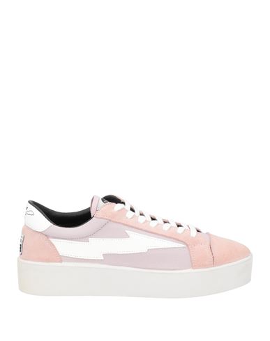 Sanyako Woman Sneakers Blush Size 9 Soft Leather, Textile Fibers In Pink