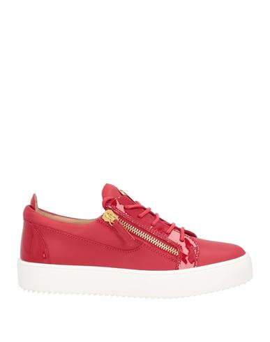 Shop Giuseppe Zanotti Man Sneakers Red Size 7 Leather
