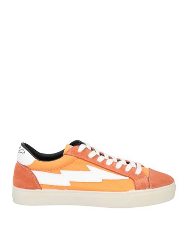 Sanyako Woman Sneakers Orange Size 6.5 Textile Fibers, Leather In Orange