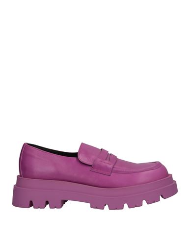 Lemaré Woman Loafers Mauve Size 10 Soft Leather In Purple