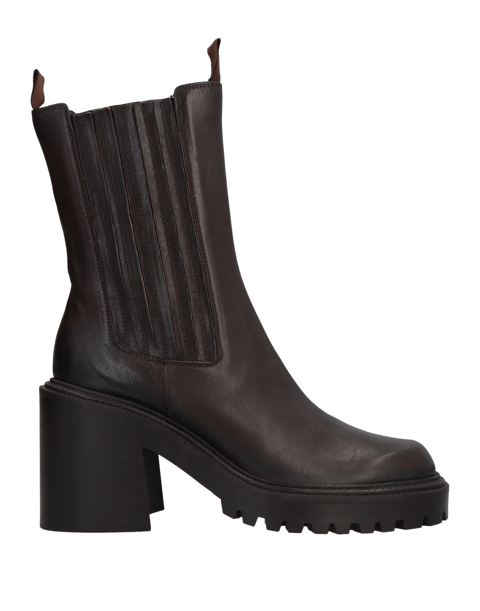 VIC MATIE VIC MATIĒ WOMAN ANKLE BOOTS DARK BROWN SIZE 11 LEATHER