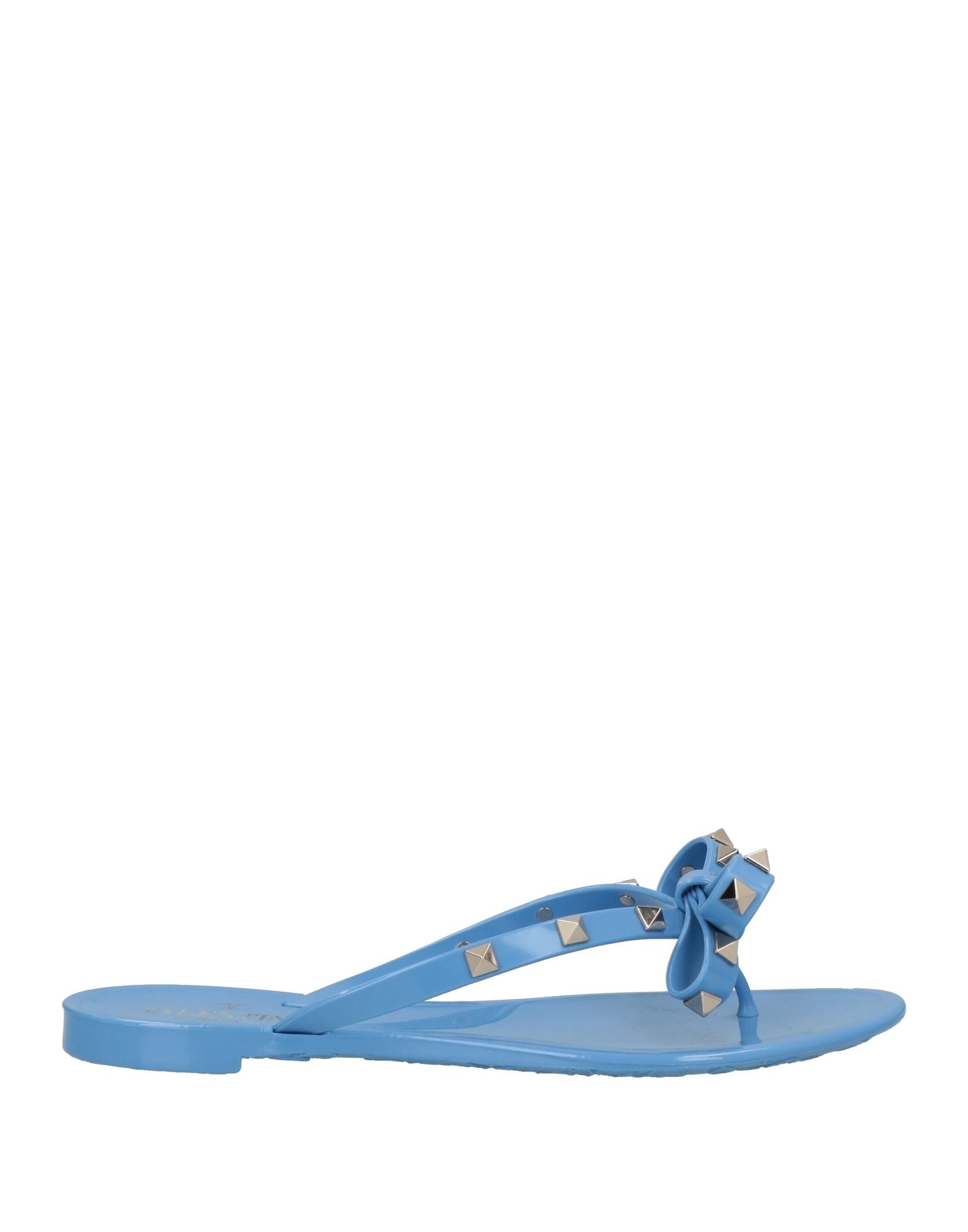 Valentino Garavani Toe Strap Sandals In Slate Blue