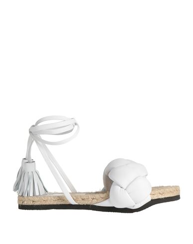 Msgm Woman Sandals White Size 6 Soft Leather