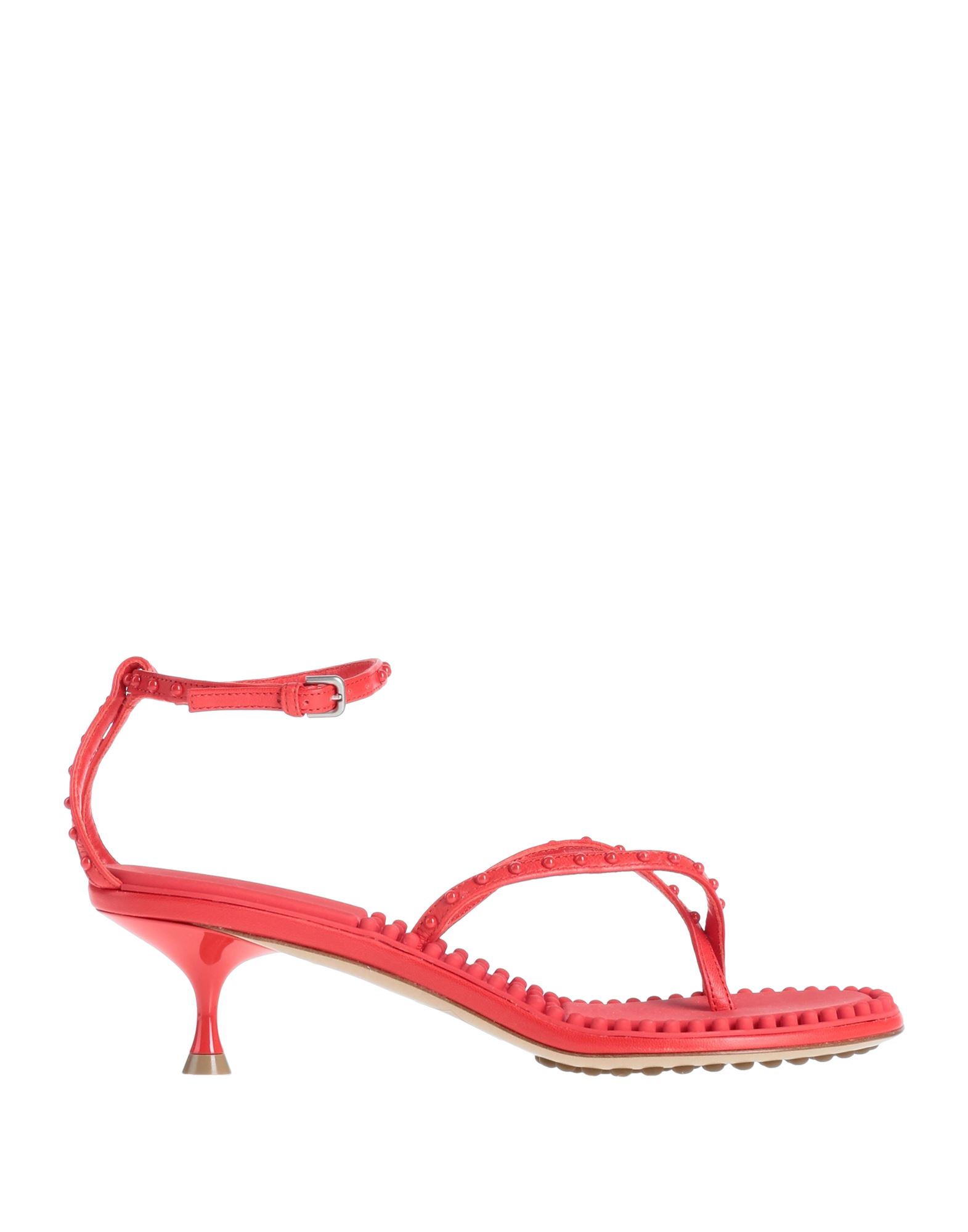 Bottega Veneta Toe Strap Sandals In Red