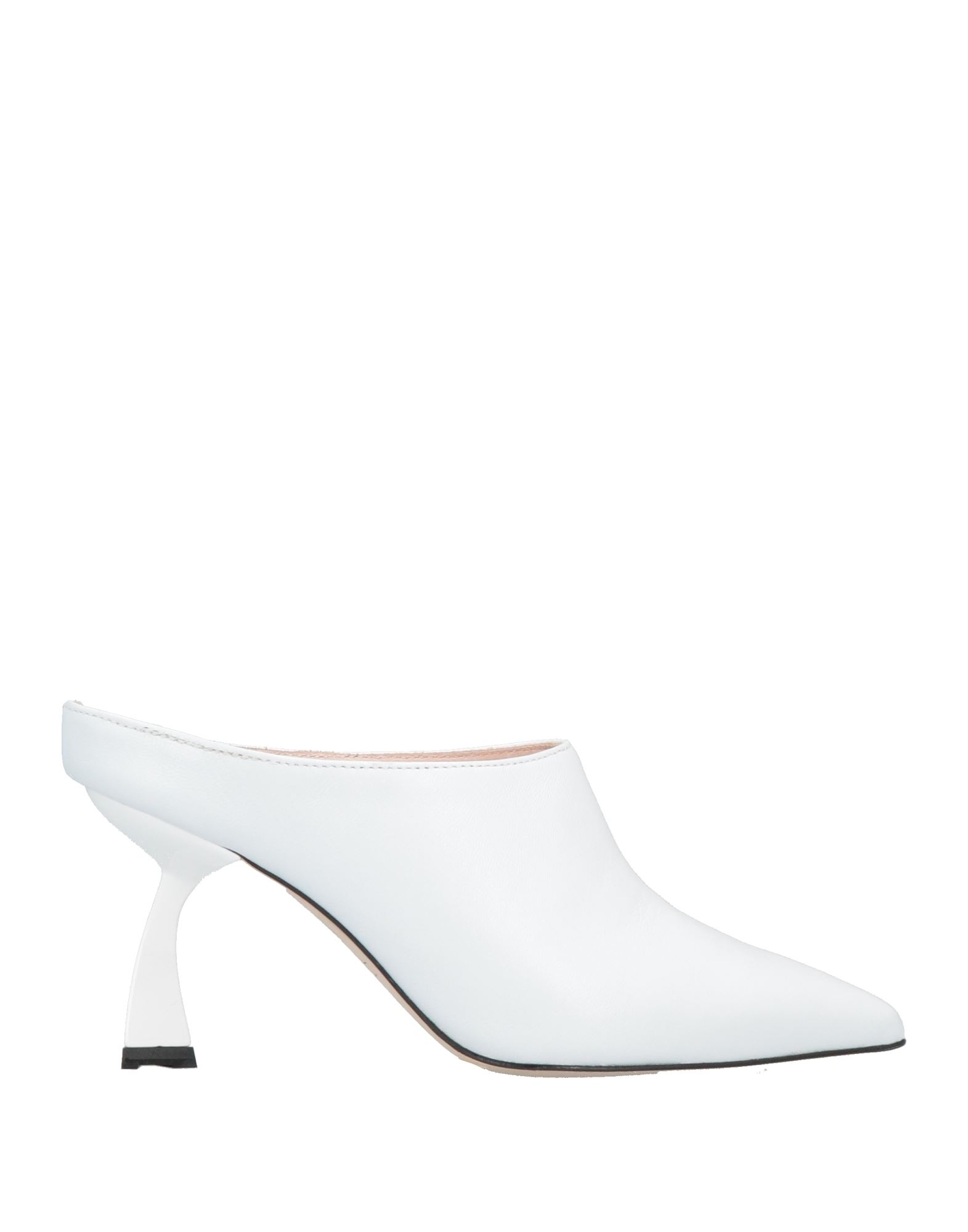 Ncub Woman Mules & Clogs White Size 8 Soft Leather
