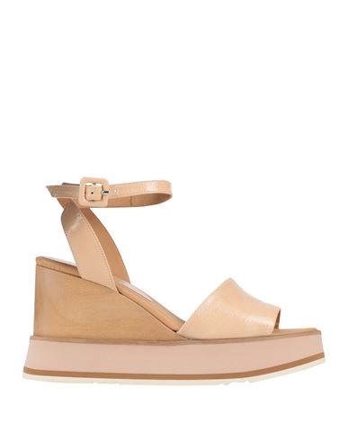 Paloma Barceló Woman Sandals Sand Size 9 Soft Leather In Beige