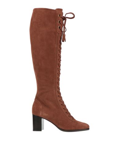 Alberta Ferretti Woman Knee Boots Brown Size 10 Soft Leather