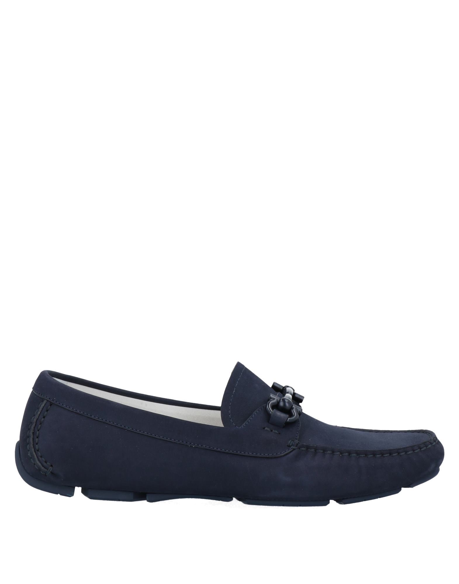 navy blue ferragamo loafers