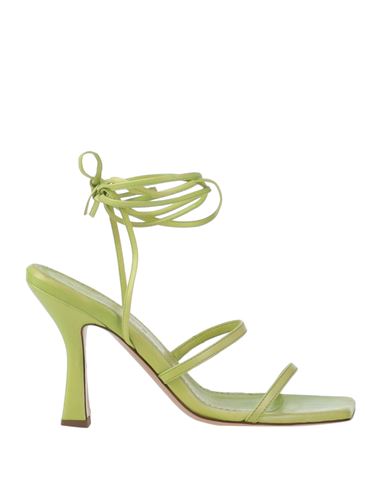 Aldo Castagna Woman Sandals Acid Green Size 6 Soft Leather