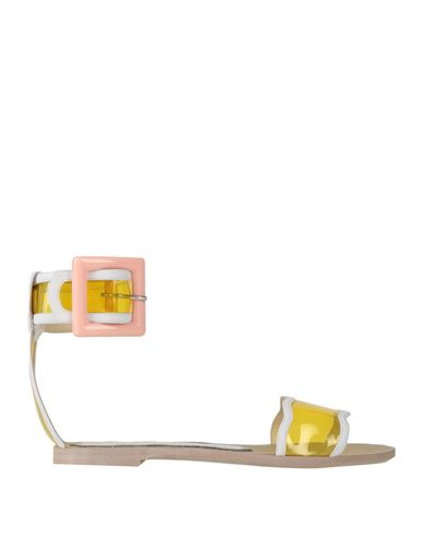 Woman Sandals Yellow Size 7 PVC - Polyvinyl chloride, Soft Leather