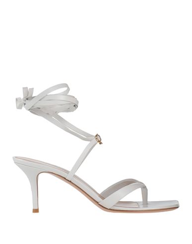 Gianvito Rossi Woman Thong Sandal White Size 8 Soft Leather