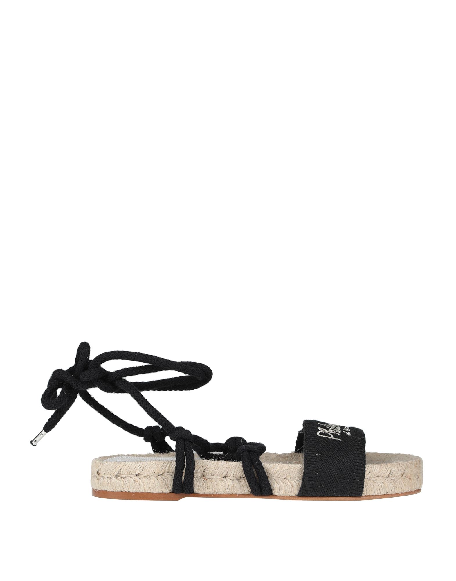 PHILOSOPHY DI LORENZO SERAFINI PHILOSOPHY DI LORENZO SERAFINI PER MANEBÍ WOMAN ESPADRILLES BLACK SIZE 6 TEXTILE FIBERS