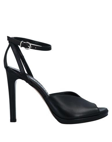 Franco Colli Woman Sandals Black Size 7 Soft Leather
