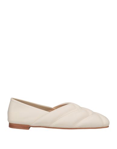 Danse Lente Woman Ballet Flats Ivory Size 10 Soft Leather In White