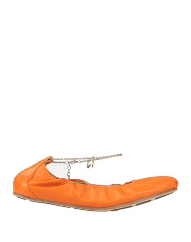 Vic Matie Vic Matiē Woman Ballet Flats Orange Size 7 Soft Leather In Orange