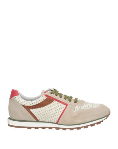 Exton Man Sneakers Beige Size 9 Soft Leather In Beige